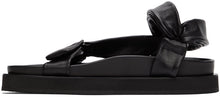 Jil Sander Black Sheepskin Sandals