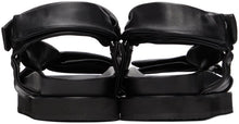 Jil Sander Black Sheepskin Sandals