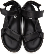 Jil Sander Black Sheepskin Sandals