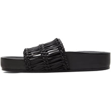 Jil Sander Black Tiered Flat Sandals