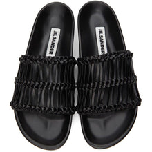 Jil Sander Black Tiered Flat Sandals