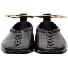 Jil Sander Black Whipstitch Anklet Ballerina Flats