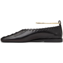 Jil Sander Black Whipstitch Anklet Ballerina Flats