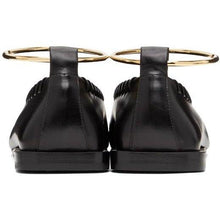 Jil Sander Black Whipstitch Anklet Ballerina Flats