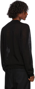 Jil Sander Black Wool Sweater