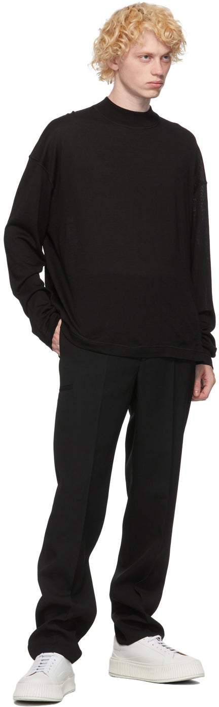 Jil Sander Black Wool Sweater