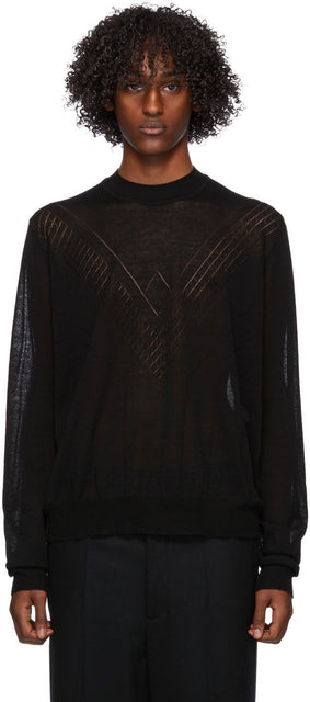 Jil Sander Black Wool Sweater - Jil Sander Pull en laine noire - JIL 샌더 검은 양모 스웨터
