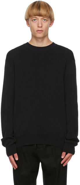 Jil Sander Black Wool Sweater - Jil Sander Pull en laine noire - JIL 샌더 검은 양모 스웨터