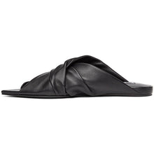 Jil Sander Black Wrapped Flat Sandals
