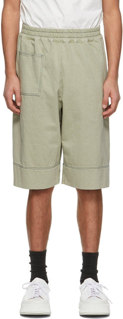 Jil Sander Green Jersey Shorts - Short Jil Sander Green Jersey - 길 샌더 그린 유니폼 반바지