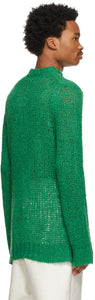 Jil Sander Green Linen Sweater