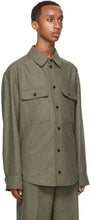 Jil Sander Green Wool Pocket Shirt