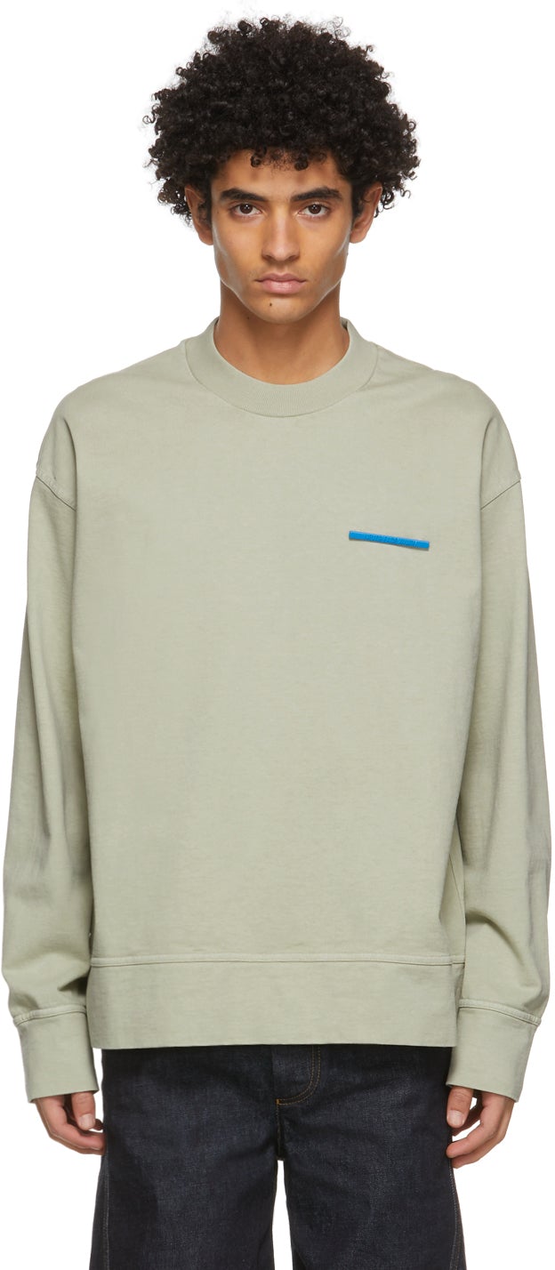 Jil Sander Khaki Pin Sweatshirt - Sweat-shirt Jil Sander Kaki Kaki - JIM 샌더 카키 핀 스웨터