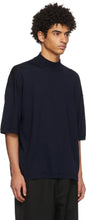 Jil Sander Navy Mock Neck Sweater T-Shirt