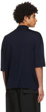Jil Sander Navy Mock Neck Sweater T-Shirt