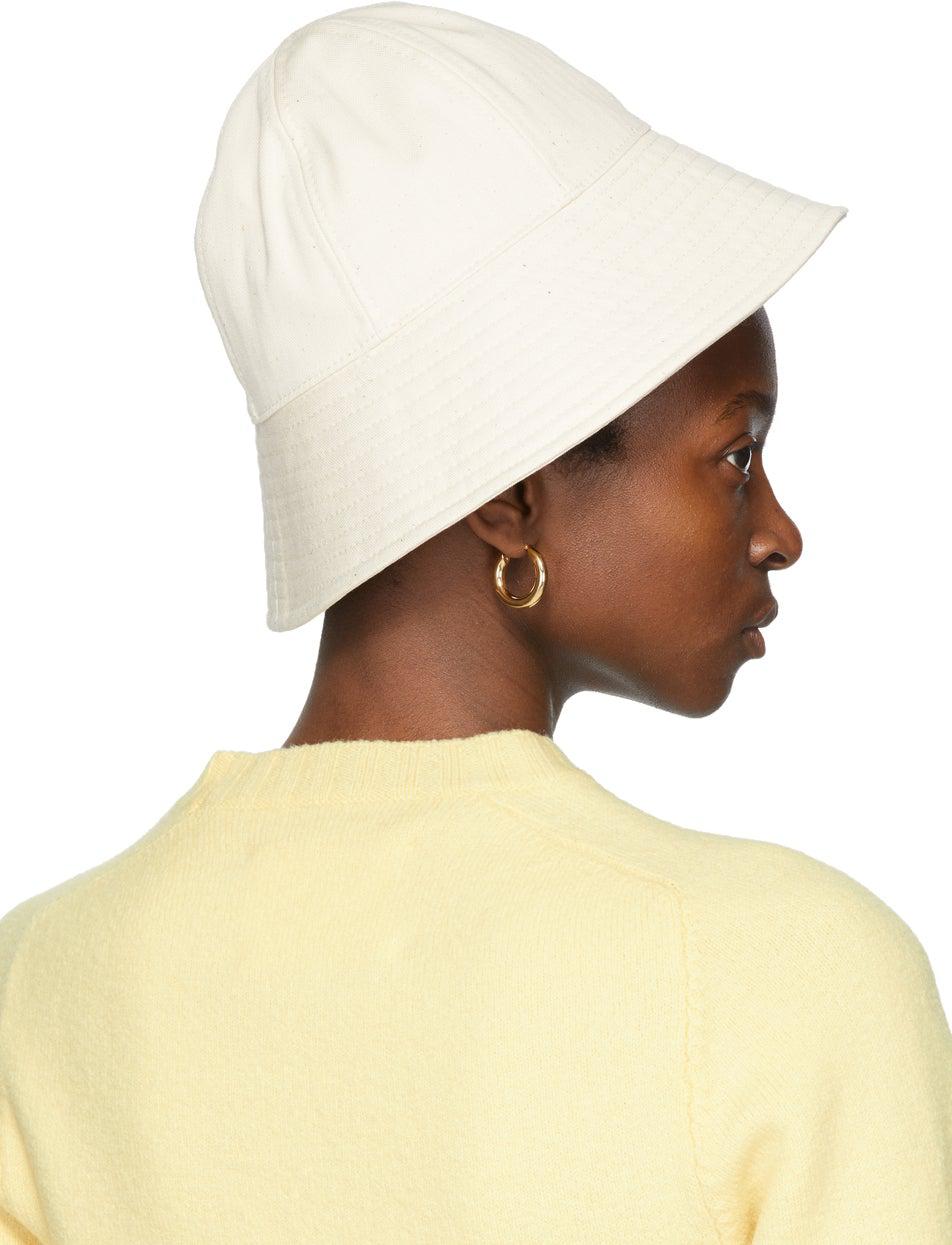 Jil Sander Off-White Canvas Bucket Hat – BlackSkinny Jil Sander Off-White Canvas Bucket Hat – BlackSkinny