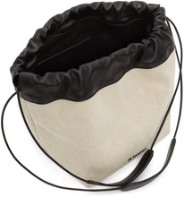 Jil Sander Off-White Canvas Small Drawstring Bag