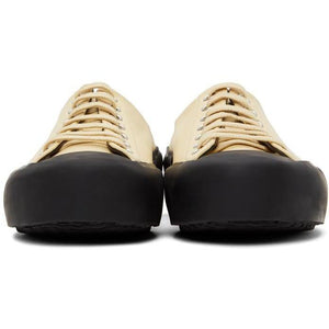 Jil Sander Off-White Leather Sneakers