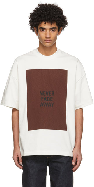 Jil Sander Off-White 'Never Fade Away' T-Shirt - Jil Sander Off-White 'Ne jamais disparaître' T-shirt - Jil Sander Off-White '절말은 결코 퇴색하지 않음'티셔츠 '