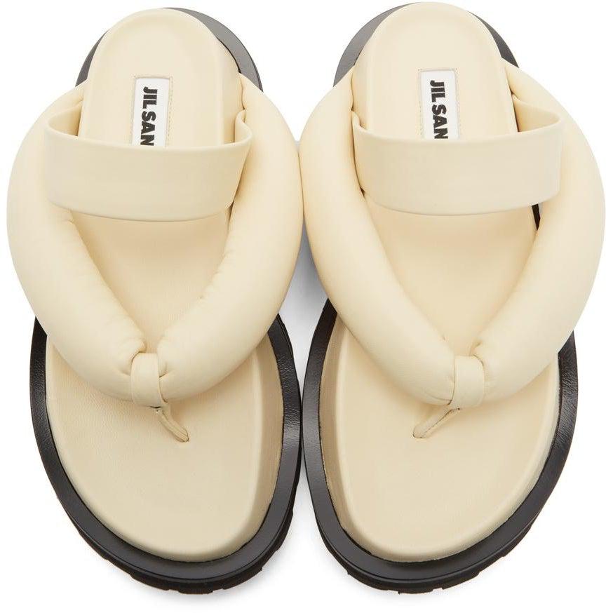 Jil Sander Off-White Oversize Strap Sandals