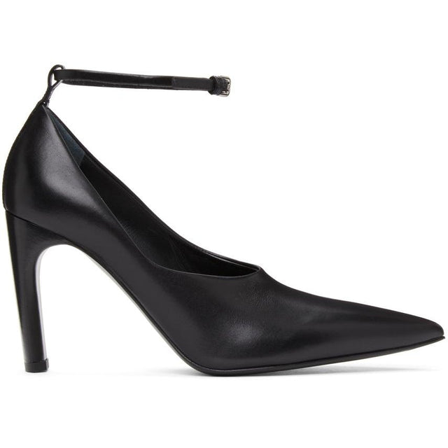 Jil Sander SSENSE Exclusive Black Ankle Strap Pumps - Jil Sander SSense EXCLUSIVE NOIR CHANDER STRAPP POMPES - JIL Sander Ssense 독점적 인 검은 발목 스트랩 펌프