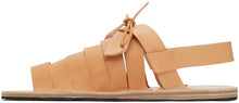 Jil Sander Tan Strapped Flat Sandals