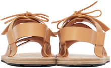 Jil Sander Tan Strapped Flat Sandals