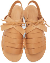Jil Sander Tan Strapped Flat Sandals