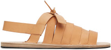 Jil Sander Tan Strapped Flat Sandals - Jil Sander Sandales plates à crampons - 길 샌더 탄은 평평한 샌들을 묶었습니다