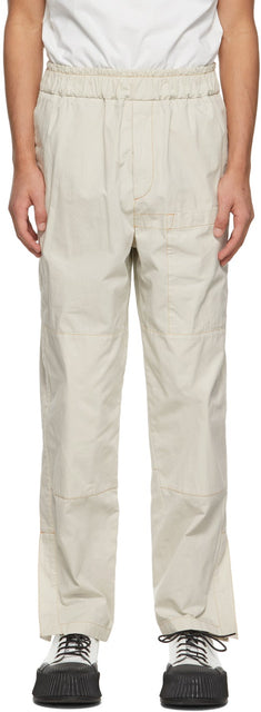 Jil Sander Taupe Gabardine Trousers - Jil Sander Taupe Gabardine Pantalons - 길 Sander Taupe Gabardine 바지