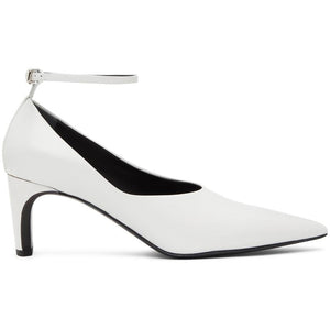 Jil Sander White Ankle Strap Heels - Jil Sander Bagaille de la cheville blanche - 길 샌더 화이트 발목 끈 끈