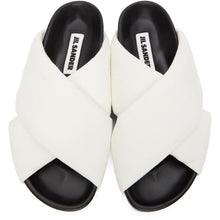 Jil Sander White Canvas Oversize Wrapped Sandals