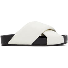 Jil Sander White Canvas Oversize Wrapped Sandals - Jil Sander Toile blanche Sandales enveloppées surdimensionnées surdimensionnées - JIM 샌더 샌들 캔버스는 래핑 된 샌들을 대형화합니다