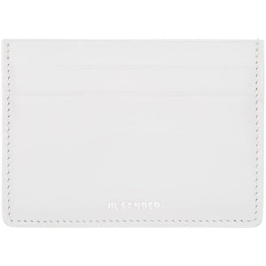 Jil Sander White Leather Card Holder