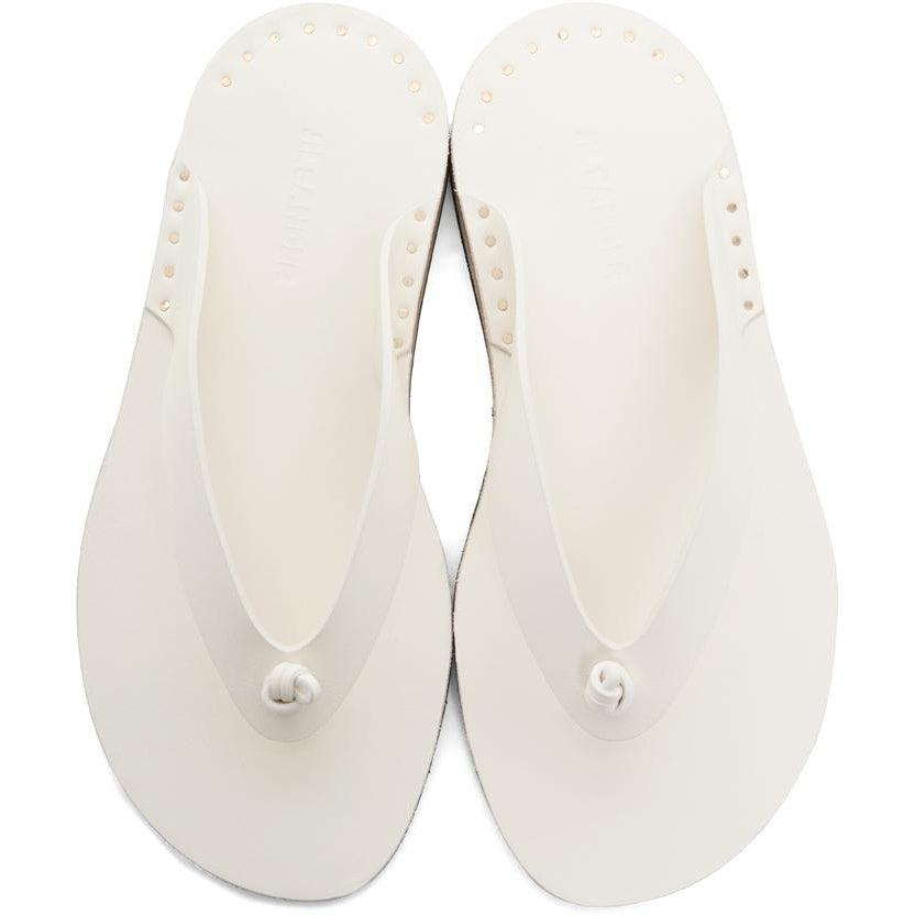 Jil Sander White Leather Sandals