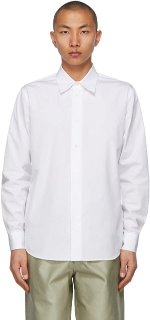 Jil Sander White Organic Poplin Shirt - Chemise popeline biologique biologique blanche Jil Sander - 길 샌더 화이트 유기농 포플린 셔츠