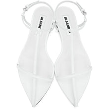 Jil Sander White Pointy Toe Flat Sandals - Jil Sander Sandales plates pointues blanches - Jil Sander White Pointy Toe 플랫 샌들