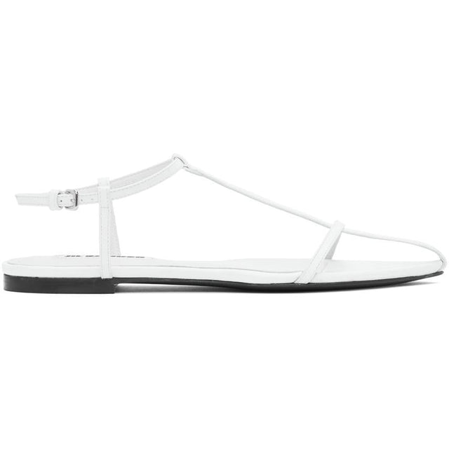 Jil Sander White Pointy Toe Flat Sandals