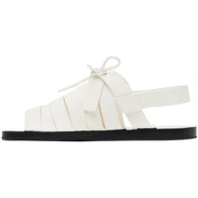 Jil Sander White Strapped Flat Sandals