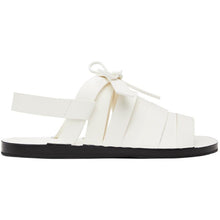 Jil Sander White Strapped Flat Sandals - Jil Sander Sandales plates blanches - 길 샌더 화이트 샌들을 묶었습니다