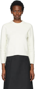 Jil Sander White Wool Sweater - Jil Sander Pull en laine blanche - 길 샌더 화이트 양모 스웨터