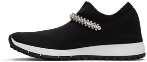 Jimmy Choo Black Crystal Verona Sneakers