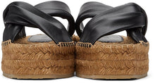 Jimmy Choo Black Daja Platform Espadrille Sandals