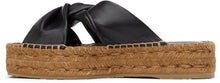Jimmy Choo Black Daja Platform Espadrille Sandals