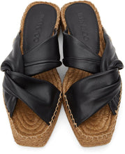 Jimmy Choo Black Daja Platform Espadrille Sandals