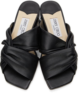 Jimmy Choo Black Narisa Flat Sandals