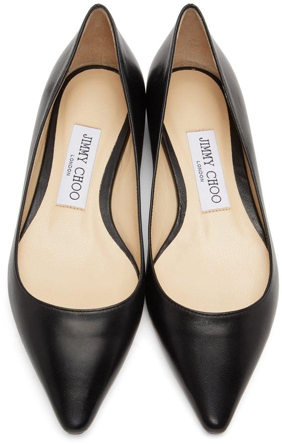 Jimmy Choo Black Romy Flats