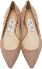 Jimmy Choo Pink Suede Romy Ballerina Flats