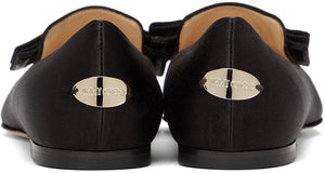 Jimmy Choo SSENSE Exclusive Black Satin Gala Slippers