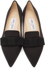 Jimmy Choo SSENSE Exclusive Black Satin Gala Slippers